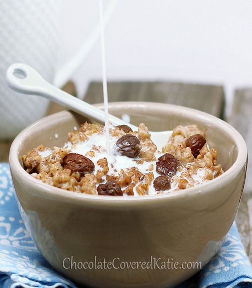 Oatmeal Raisin Cookie Oatmeal - it tastes like eating a giant oatmeal cookie for breakfast. Oatmeal Raisin Cookie Oatmeal - it tastes like eating a giant oatmeal cookie for breakfast.