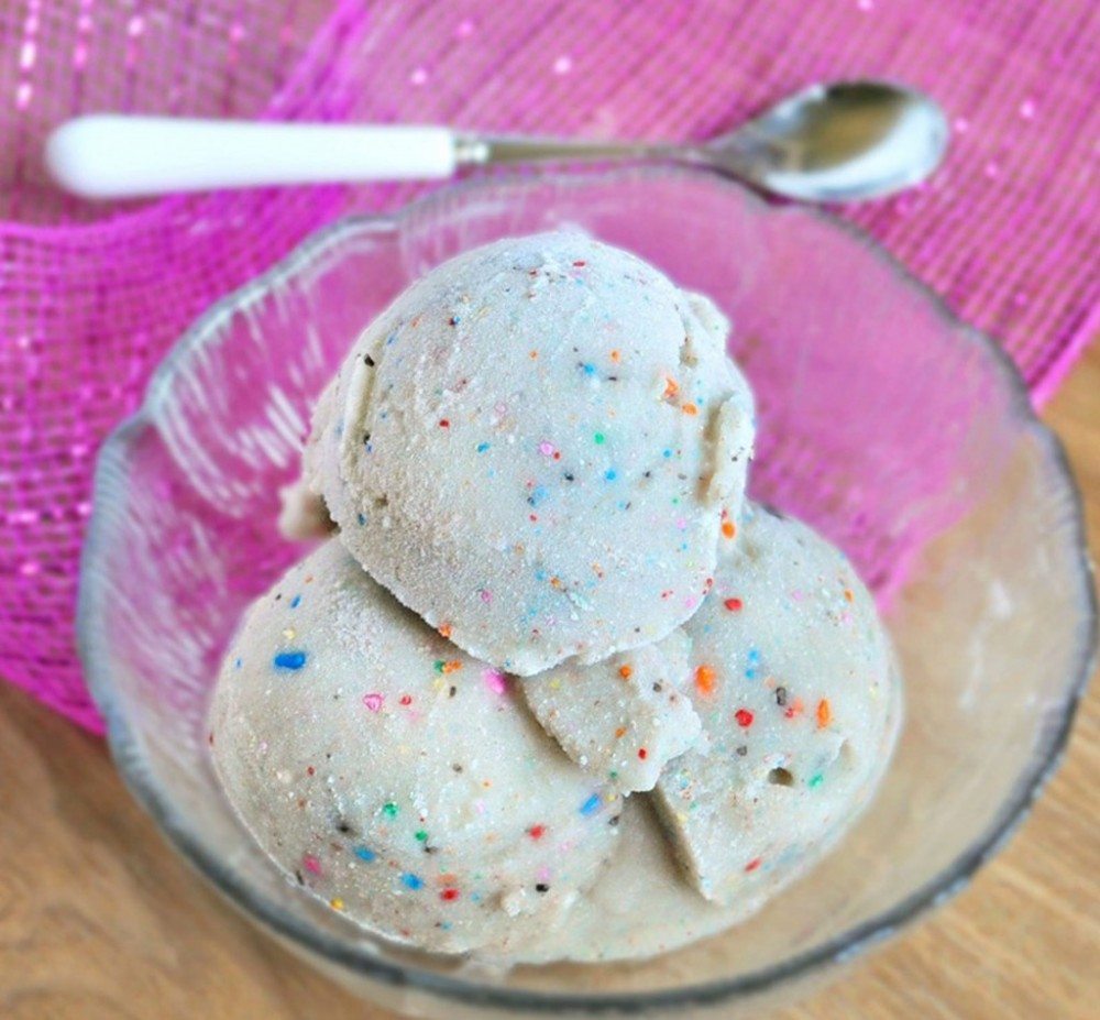 Healthy Cake Batter Ice Cream Healthy Cake Batter Ice Cream